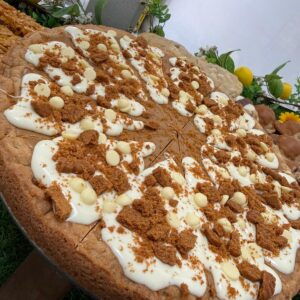 Biscoff and White Chocolate Pizza Slice